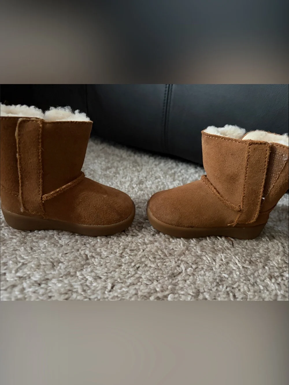 UGG Kids Suede Shearling Boot - Chestnut Brown